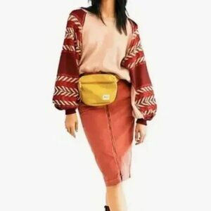 Free People We The Free Women'sBoho Rainbow Dreams Pullover Knit Top Size Medium